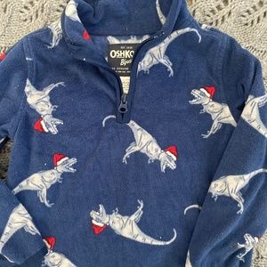 2T Dinosaur Christmas Fleece Sweater